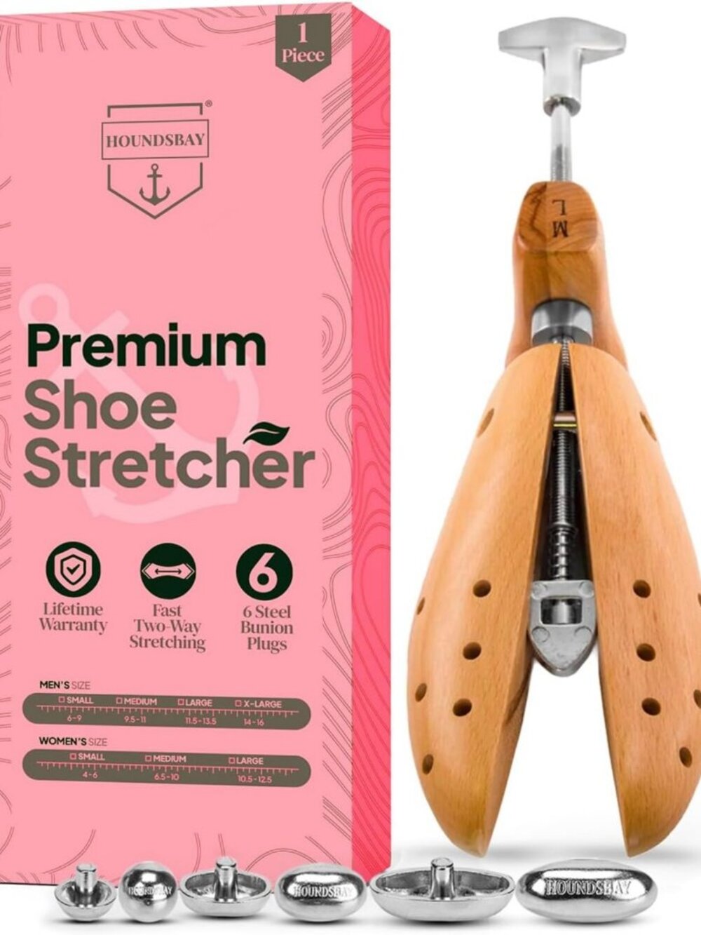 Adjustable 2-Way Shoe Stretcher for Men & Women - Perfect Fit Shoe Expander